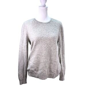 Charter Club Luxury Cashmere Sweater Womens Large Gray Crew Neck Long Sleeve L
